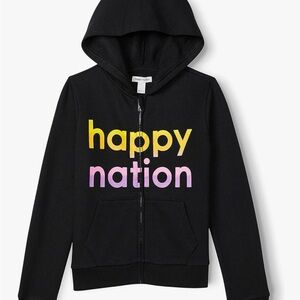 Black Kids Hoodie with Colorful Print